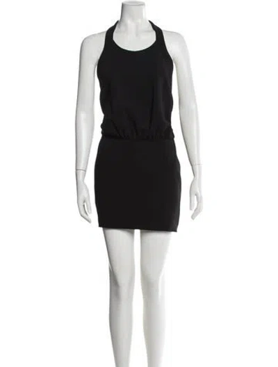 Pre-owned Ba&sh Printed Midi Length Dress In Black