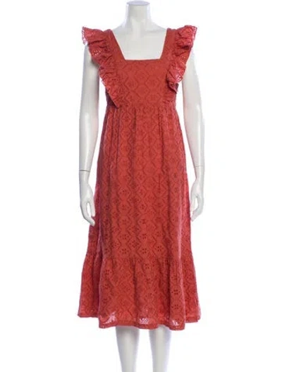 Pre-owned Ba&sh Printed Midi Length Dress In Multi
