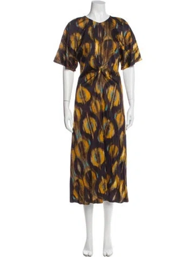 Pre-owned Ba&sh Printed Midi Length Dress In Multi