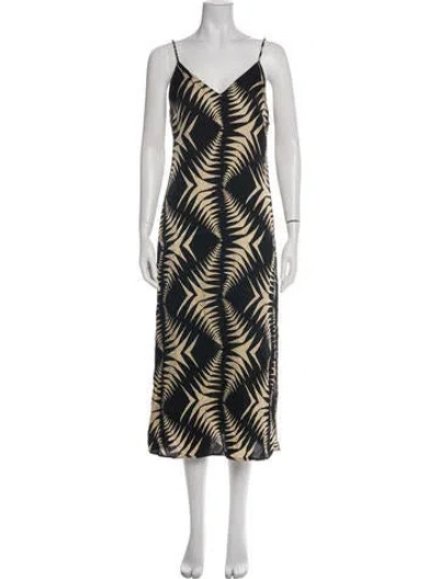 Pre-owned Ba&sh Printed Midi Length Dress In Multi