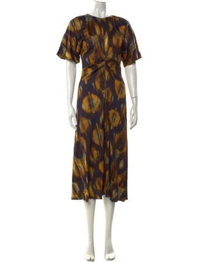 Pre-owned Ba&sh Printed Midi Length Dress In Multi