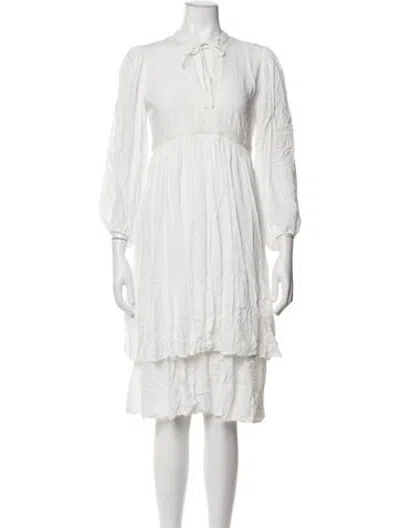 Pre-owned Ba&sh Printed Midi Length Dress In Neutrals