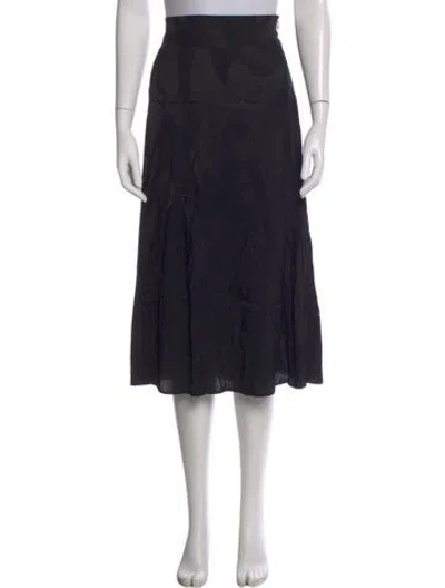 Pre-owned Ba&sh Printed Midi Length Skirt In Black