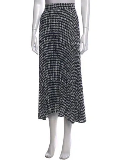 Pre-owned Ba&sh Printed Midi Length Skirt In Black/white