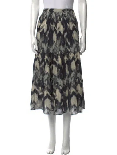 Pre-owned Ba&sh Printed Midi Length Skirt In Blue