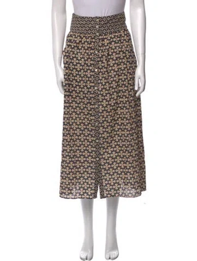 Pre-owned Ba&sh Printed Midi Length Skirt In Blue