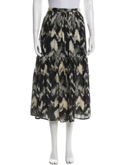 Pre-owned Ba&sh Printed Midi Length Skirt In Blue