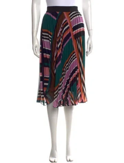 Pre-owned Ba&sh Printed Midi Length Skirt In Blue