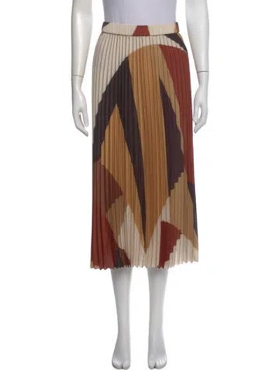 Pre-owned Ba&sh Printed Midi Length Skirt In Brown