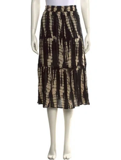 Pre-owned Ba&sh Printed Midi Length Skirt In Multi