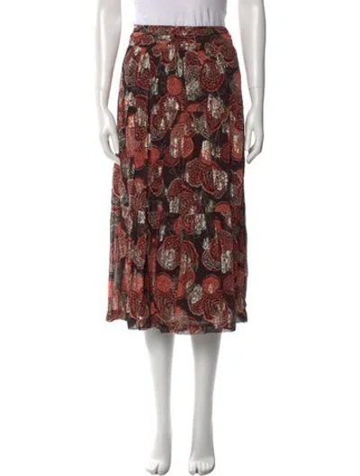 Pre-owned Ba&sh Printed Midi Length Skirt In Multi