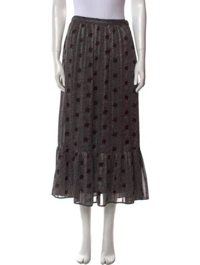Pre-owned Ba&sh Printed Midi Length Skirt In Multi