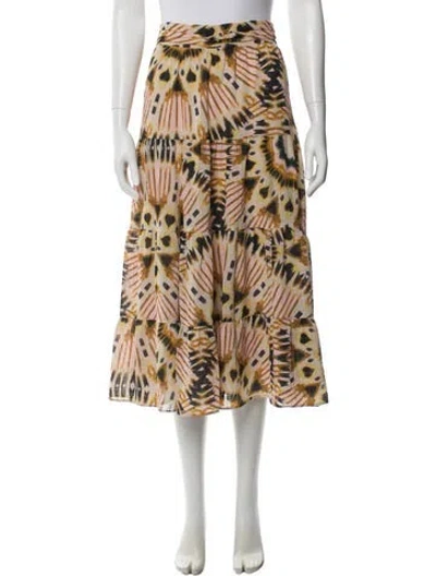 Pre-owned Ba&sh Printed Midi Length Skirt In Multi