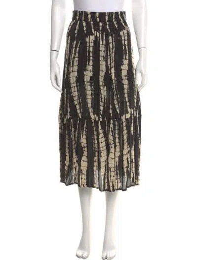 Pre-owned Ba&sh Printed Midi Length Skirt In Multi