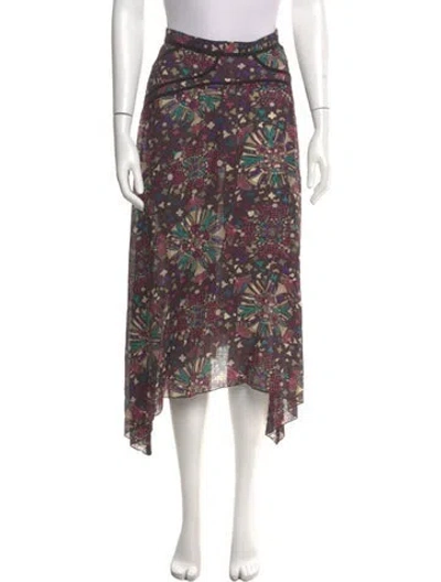 Pre-owned Ba&sh Printed Midi Length Skirt In Multi