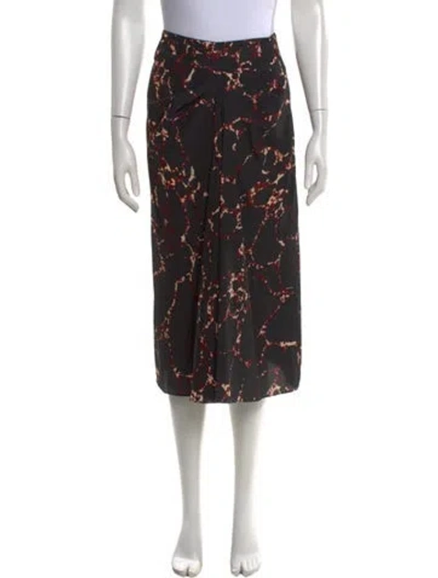 Pre-owned Ba&sh Printed Midi Length Skirt In Multi