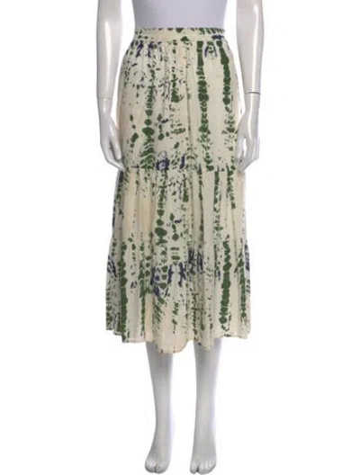 Pre-owned Ba&sh Printed Midi Length Skirt In Neutral