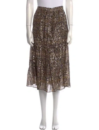 Pre-owned Ba&sh Printed Midi Length Skirt In Neutral