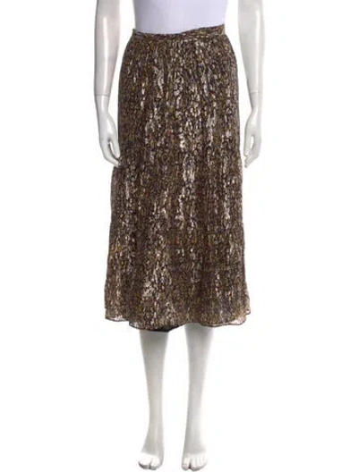 Pre-owned Ba&sh Printed Midi Length Skirt In Neutral