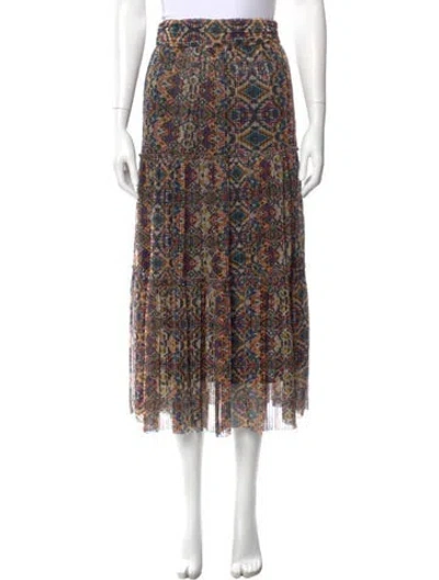 Pre-owned Ba&sh Printed Midi Length Skirt In Neutral