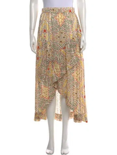 Pre-owned Ba&sh Printed Midi Length Skirt In Neutral