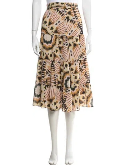 Pre-owned Ba&sh Printed Midi Length Skirt In Neutral