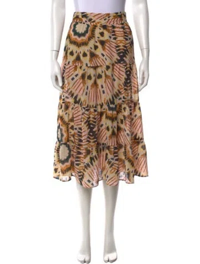Pre-owned Ba&sh Printed Midi Length Skirt In Neutrals
