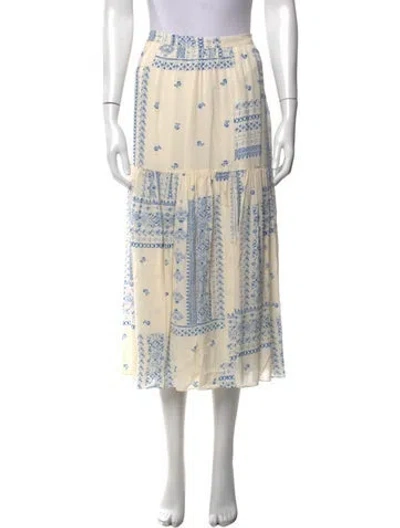 Pre-owned Ba&sh Printed Midi Length Skirt In Neutrals