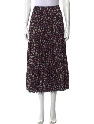 Pre-owned Ba&sh Printed Midi Length Skirt In Purple