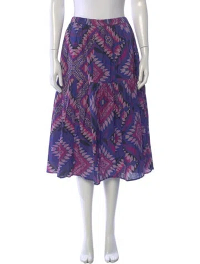 Pre-owned Ba&sh Printed Midi Length Skirt In Purple
