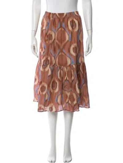 Pre-owned Ba&sh Printed Midi Length Skirt In Red