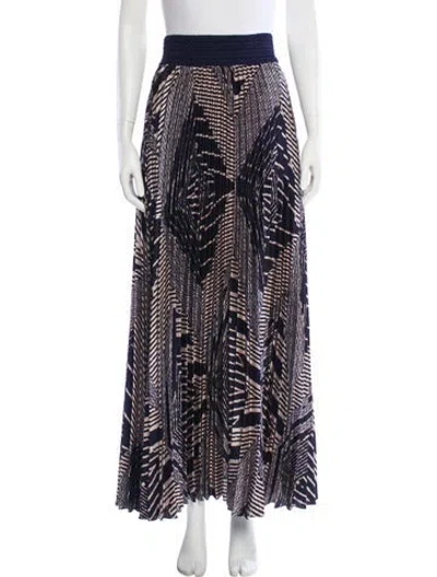 Pre-owned Ba&sh Printed Midi Length Skirt W/ Tags In Blue