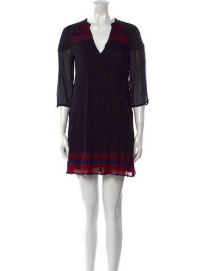 Pre-owned Ba&sh Printed Mini Dress In Black