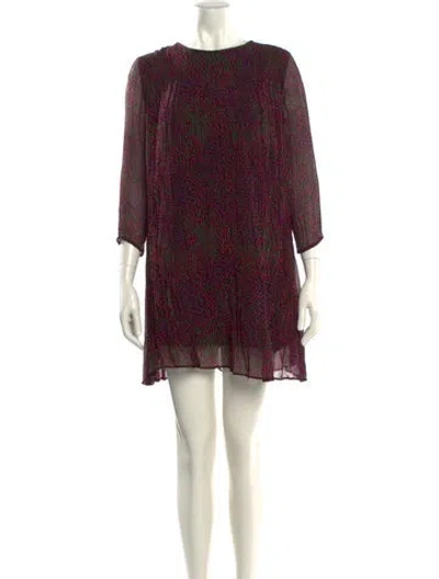 Pre-owned Ba&sh Printed Mini Dress In Black