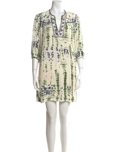 Pre-owned Ba&sh Printed Mini Dress In Black