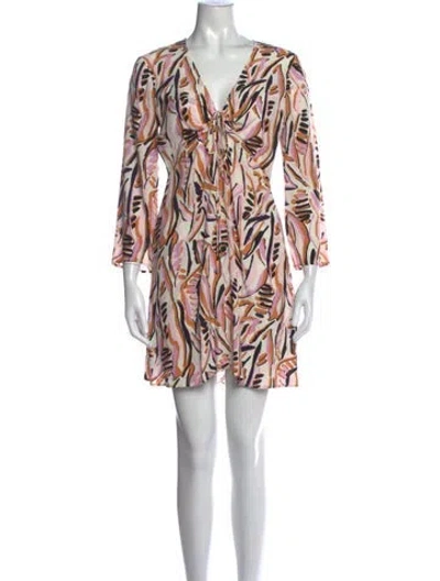 Pre-owned Ba&sh Printed Mini Dress In Black