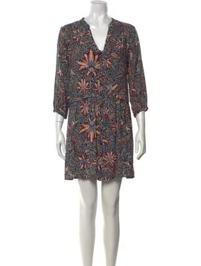 Pre-owned Ba&sh Printed Mini Dress In Black