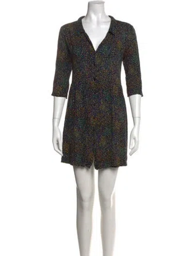 Pre-owned Ba&sh Printed Mini Dress In Black
