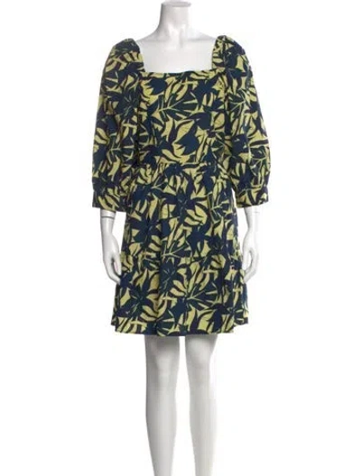 Pre-owned Ba&sh Printed Mini Dress In Blue