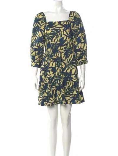 Pre-owned Ba&sh Printed Mini Dress In Blue