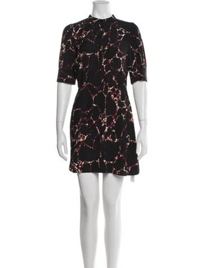 Pre-owned Ba&sh Printed Mini Dress In Blue