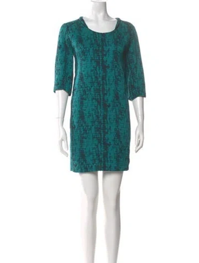 Pre-owned Ba&sh Printed Mini Dress In Green