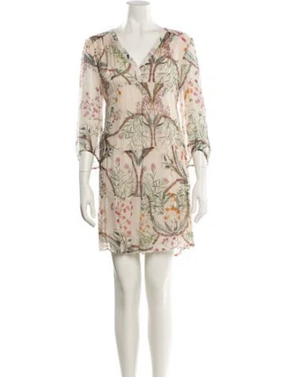 Pre-owned Ba&sh Printed Mini Dress In Multi