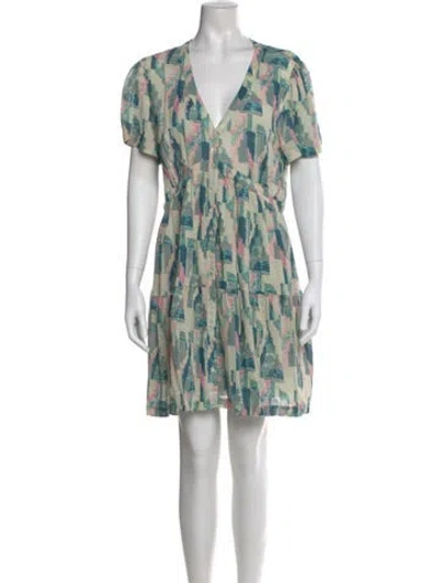 Pre-owned Ba&sh Printed Mini Dress In Multi
