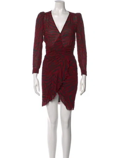 Pre-owned Ba&sh Printed Mini Dress In Multi