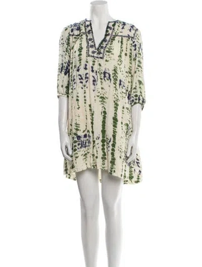 Pre-owned Ba&sh Printed Mini Dress In Multi