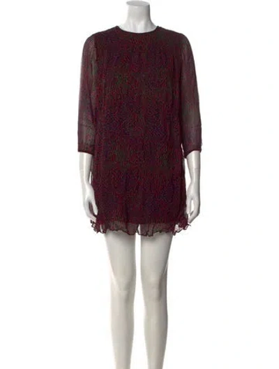 Pre-owned Ba&sh Printed Mini Dress In Multi