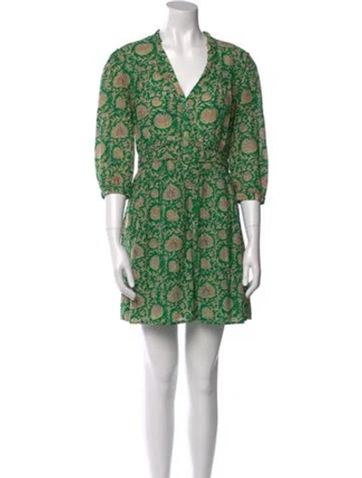 Pre-owned Ba&sh Printed Mini Dress In Multi