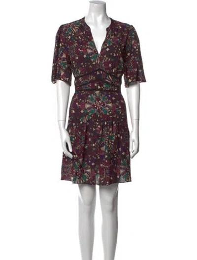 Pre-owned Ba&sh Printed Mini Dress In Multi