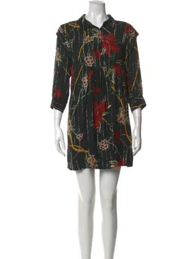 Pre-owned Ba&sh Printed Mini Dress In Multi